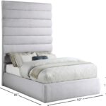 Adam Linen Textured Fabric Upholstered Bed