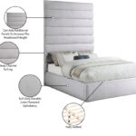 Adam Linen Textured Fabric Upholstered Bed