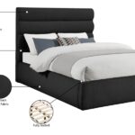 Adam Boucle Fabric Upholstered Bed