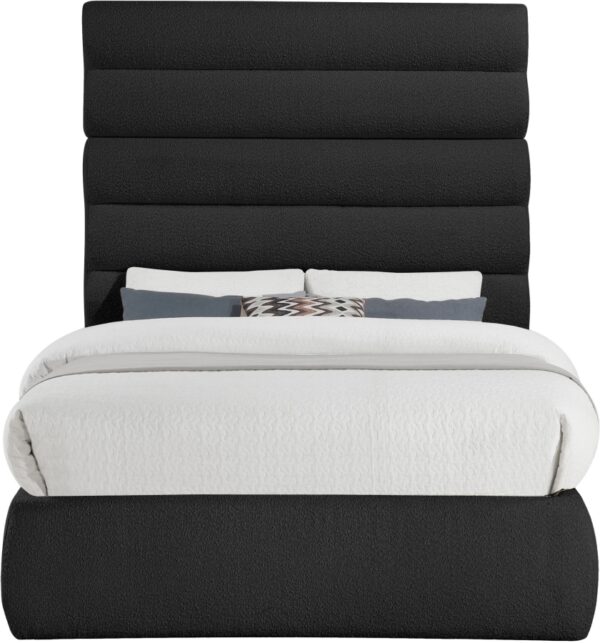 Adam Boucle Fabric Upholstered Bed