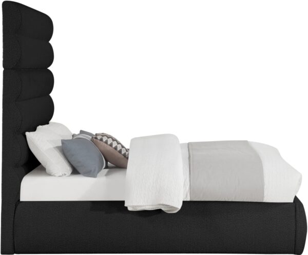 Adam Boucle Fabric Upholstered Bed