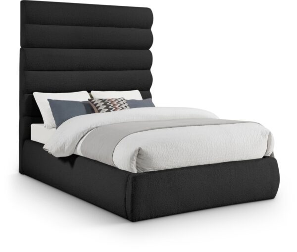 Adam Boucle Fabric Upholstered Bed