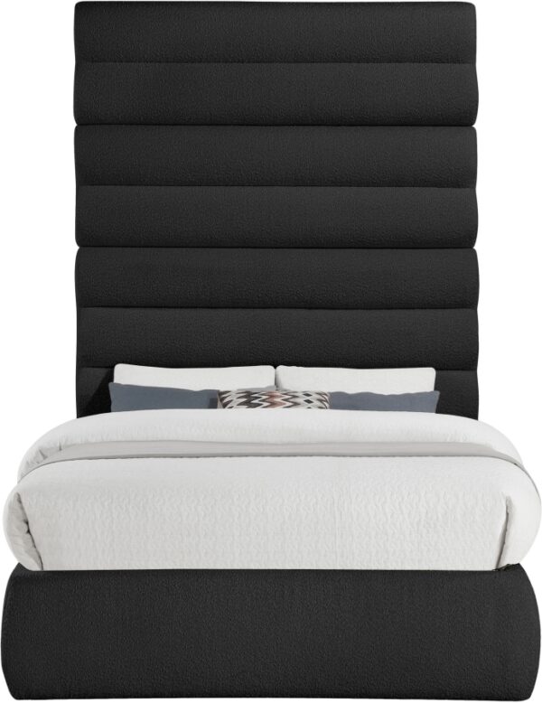 Adam Boucle Fabric Upholstered Bed
