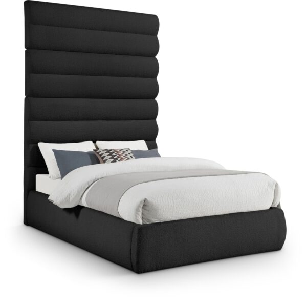 Adam Boucle Fabric Upholstered Bed