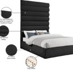 Adam Boucle Fabric Upholstered Bed