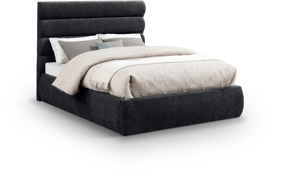 Adam Chenille Fabric Upholstered Bed
