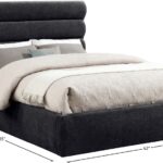 Adam Chenille Fabric Upholstered Bed