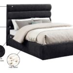 Adam Chenille Fabric Upholstered Bed
