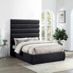 Adam Chenille Fabric Upholstered Bed
