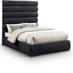 Adam Chenille Fabric Upholstered Bed