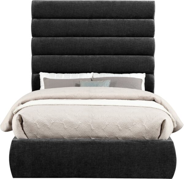 Adam Chenille Fabric Upholstered Bed