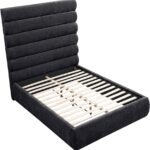 Adam Chenille Fabric Upholstered Bed