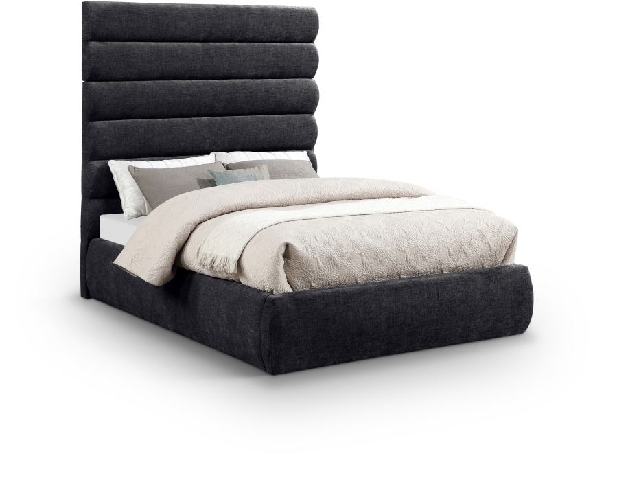 Adam Chenille Fabric Upholstered Bed