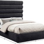 Adam Chenille Fabric Upholstered Bed