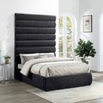 Adam Chenille Fabric Upholstered Bed