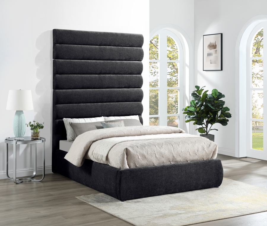 Adam Chenille Fabric Upholstered Bed