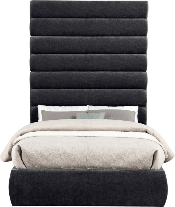 Adam Chenille Fabric Upholstered Bed