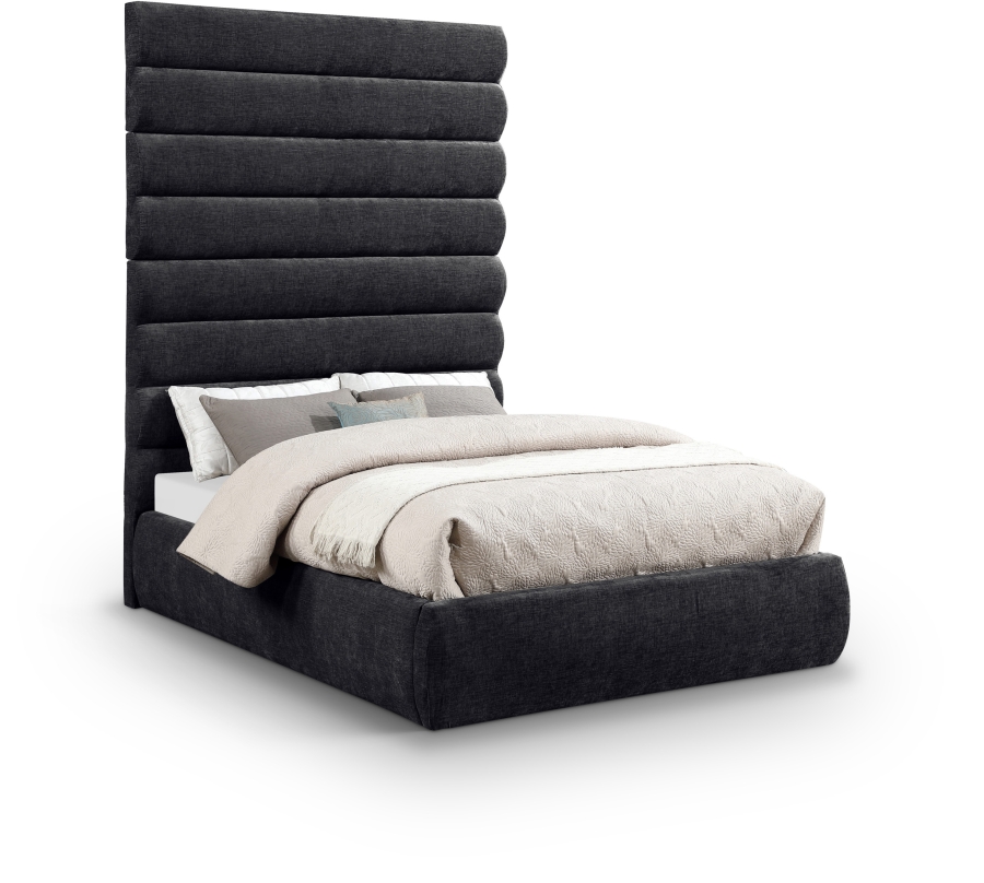 Adam Chenille Fabric Upholstered Bed