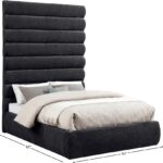 Adam Chenille Fabric Upholstered Bed