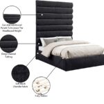 Adam Chenille Fabric Upholstered Bed