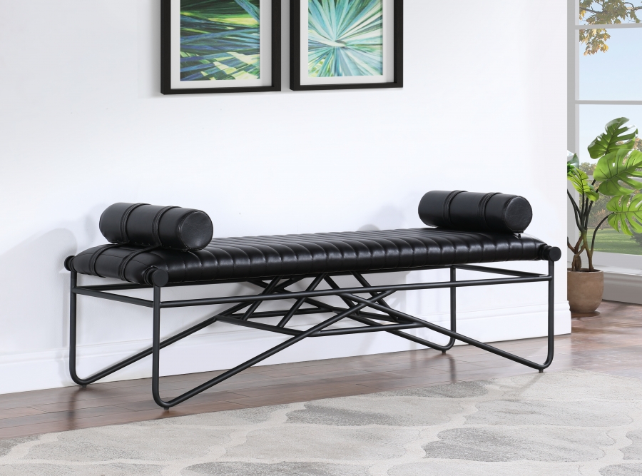 Gatsby Vegan Leather Upholstered Bench