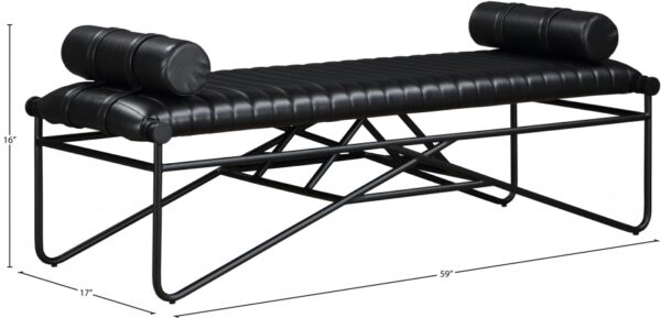 Gatsby Vegan Leather Upholstered Bench