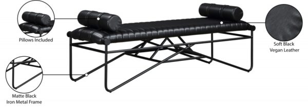 Gatsby Vegan Leather Upholstered Bench