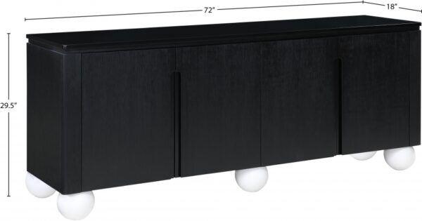 Cardiff Laquer And Oak Veneer Sideboard / Buffet