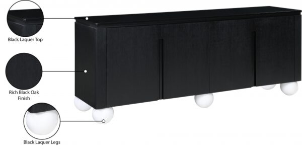 Cardiff Laquer And Oak Veneer Sideboard / Buffet