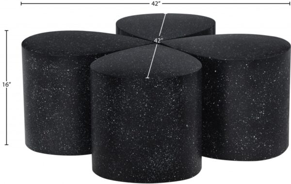 Petal Terrazzo Pattern Iron 4pc. Coffee Table