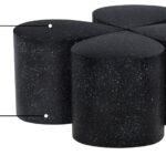 Petal Terrazzo Pattern Iron 4pc. Coffee Table