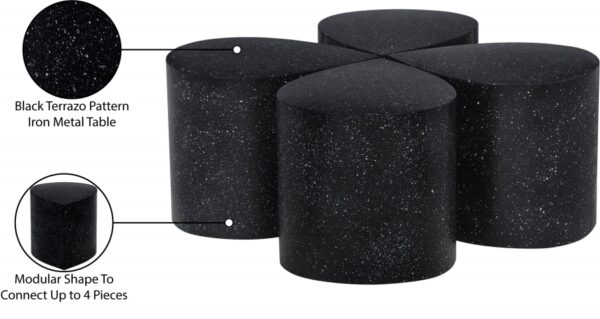 Petal Terrazzo Pattern Iron 4pc. Coffee Table