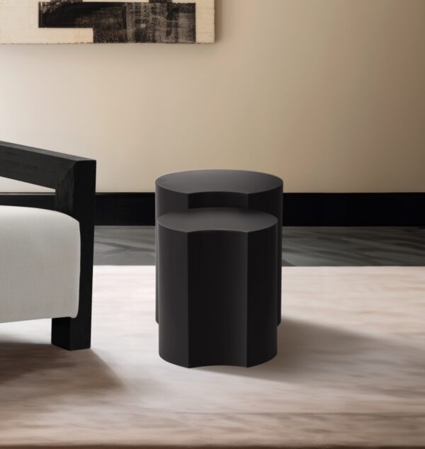Dimple Iron Nesting 2pc. Modular End / Side Table