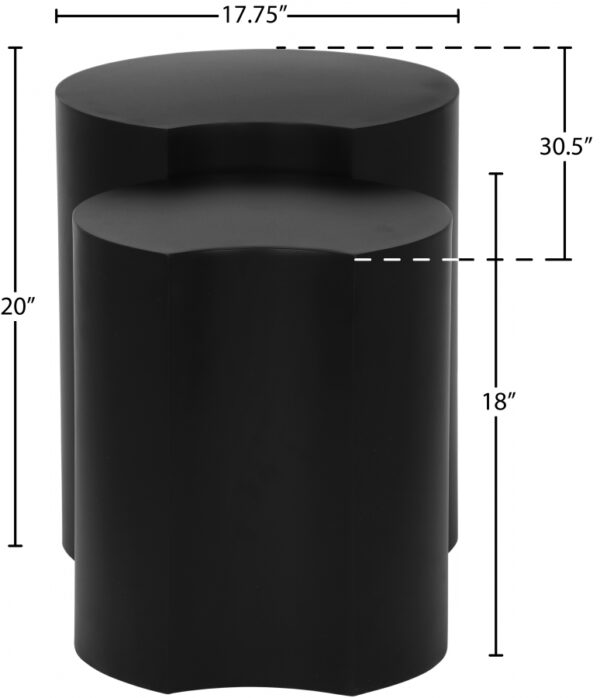 Dimple Iron Nesting 2pc. Modular End / Side Table