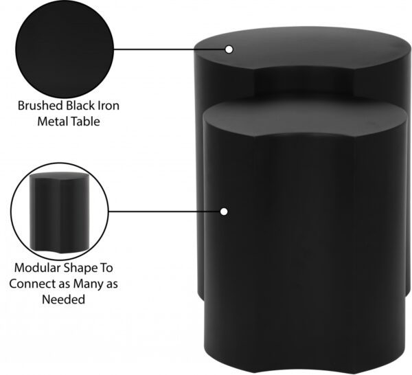 Dimple Iron Nesting 2pc. Modular End / Side Table