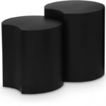 Dimple Iron Nesting 2pc. Modular End / Side Table