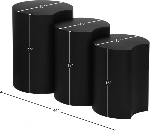 Dimple Iron Nesting 3pc. Modular End / Side Table