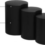 Dimple Iron Nesting 3pc. Modular End / Side Table