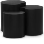 Dimple Iron Nesting 3pc. Modular End / Side Table