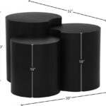 Dimple Iron Nesting 3pc. Modular End / Side Table