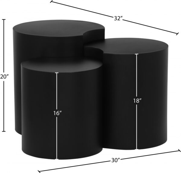 Dimple Iron Nesting 3pc. Modular End / Side Table