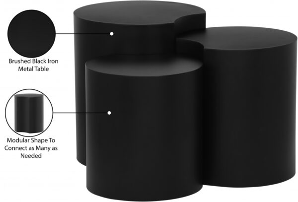 Dimple Iron Nesting 3pc. Modular End / Side Table