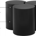 Dimple Iron Nesting 3pc. Modular Coffee Table