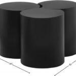 Dimple Iron Nesting 3pc. Modular Coffee Table