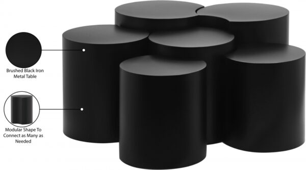 Dimple Iron Nesting 6pc. Modular Coffee Table