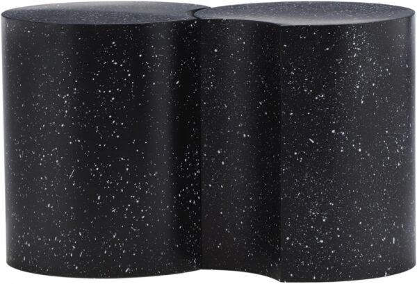 Dimple Terrazzo Pattern Iron Nesting 2pc. Modular End / Side Table