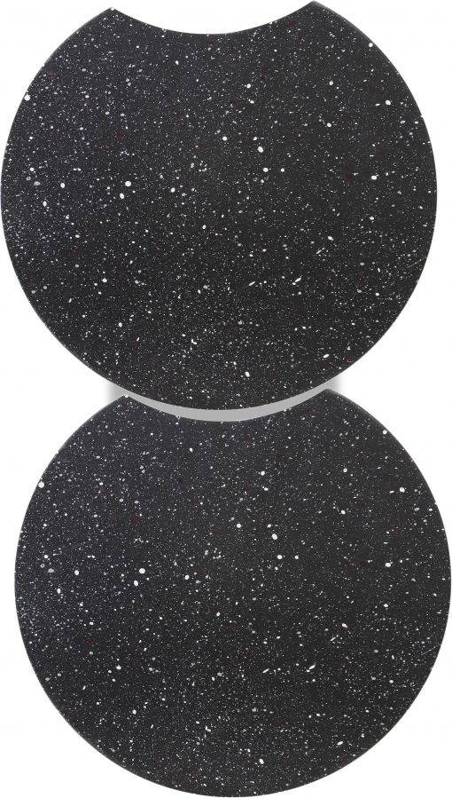Dimple Terrazzo Pattern Iron Nesting 2pc. Modular End / Side Table