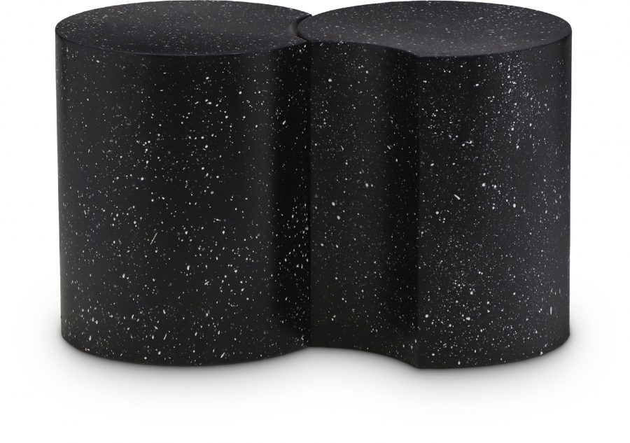 Dimple Terrazzo Pattern Iron Nesting 2pc. Modular End / Side Table