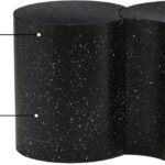 Dimple Terrazzo Pattern Iron Nesting 2pc. Modular End / Side Table