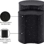 Dimple Terrazzo Pattern Iron Nesting 2pc. Modular End / Side Table